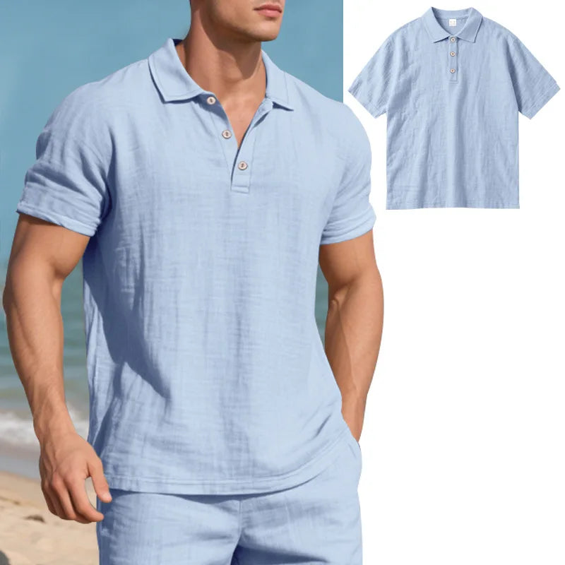 Kowalski™ | Lniana Casualowa Koszulka Polo