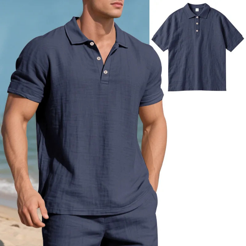Kowalski™ | Lniana Casualowa Koszulka Polo