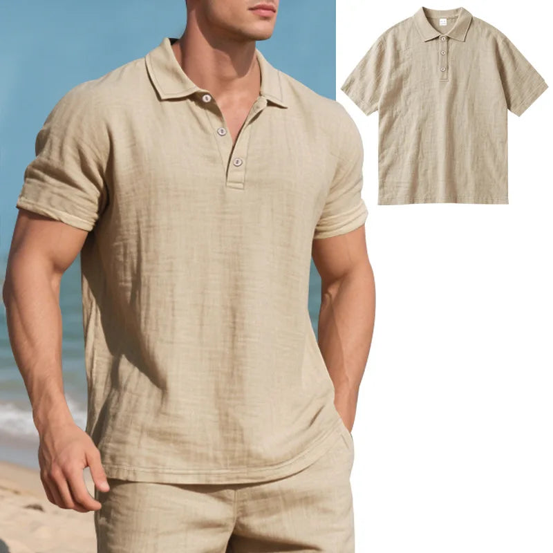 Kowalski™ | Lniana Casualowa Koszulka Polo