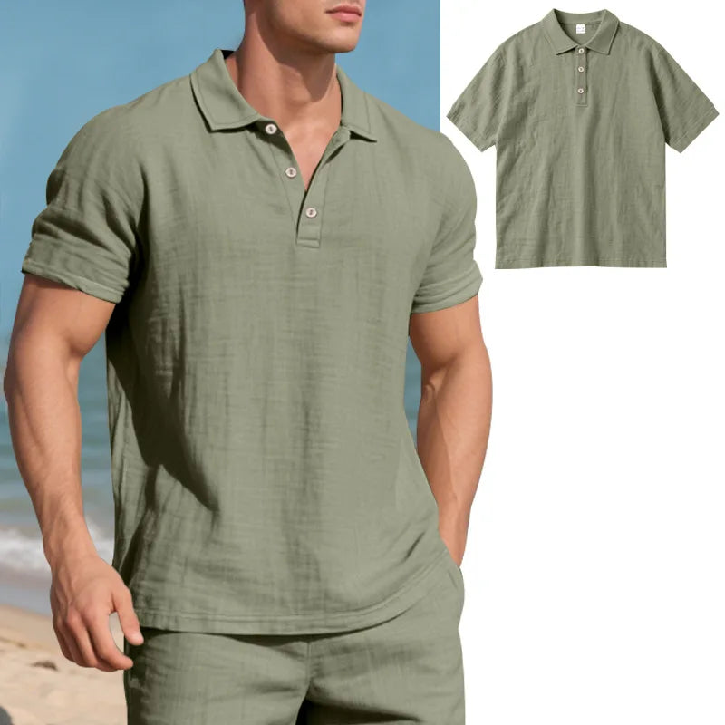 Kowalski™ | Lniana Casualowa Koszulka Polo
