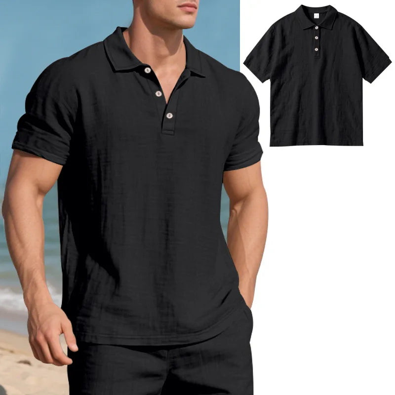 Kowalski™ | Lniana Casualowa Koszulka Polo