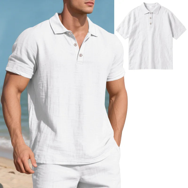 Kowalski™ | Lniana Casualowa Koszulka Polo