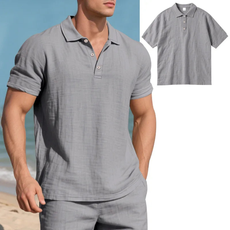 Kowalski™ | Lniana Casualowa Koszulka Polo